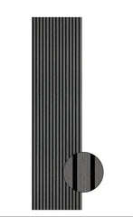 Textured black strip with a circular inset showing a close-up detail on a white background